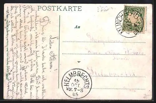 AK Münchberg / Obfr., Blick in die Lindenstrasse