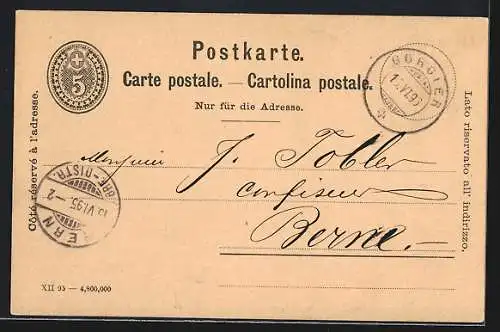 Vorläufer-Lithographie Neuchatel, 1895, Chocolat Ph. Suchard, Habitation