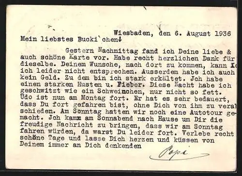 AK Schömberg /Schwarzwald, Ortsansicht aus der Vogelschau, Ganzsache 6 Pfennig