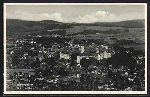 AK Schleusingen, Blick zur Stadt