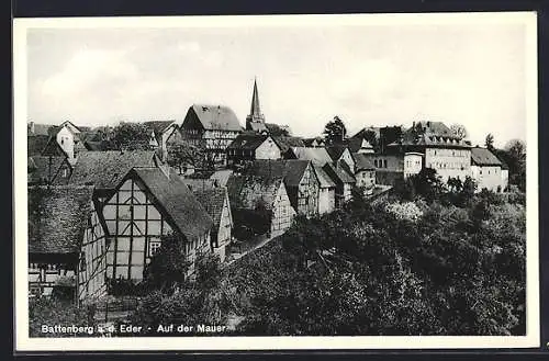 AK Battenberg a. d. Eder, Auf der Mauer
