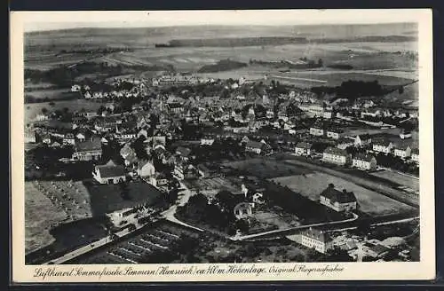 AK Simmern /Hunsrück, Fliegeraufnahme der Ortschaft