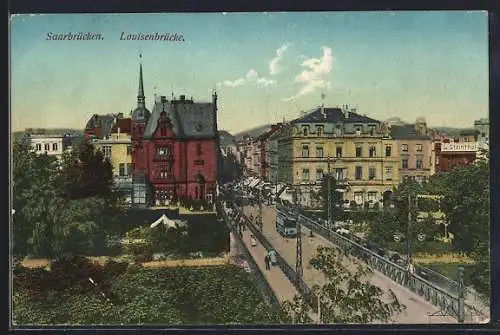 AK Saarbrücken, Partie an der Louisenbrücke