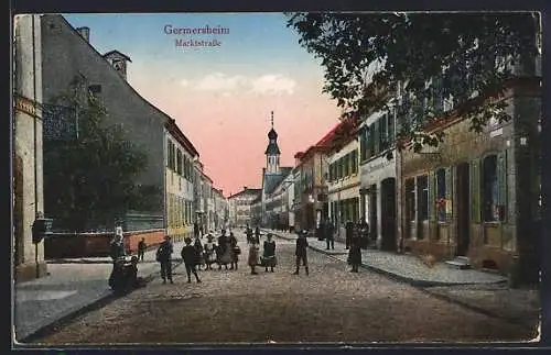 AK Germersheim, Kinder in der Marktstrasse