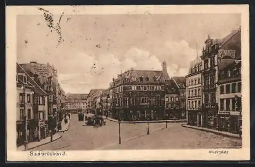 AK Saarbrücken, Partie am Marktplatz