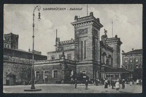 AK Saarbrücken, Blick auf den Bahnhof