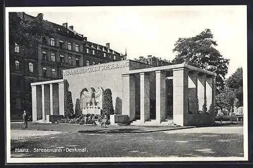 AK Mainz, Stresemann Denkmal