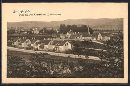 AK Bad Hersfeld, Blick auf Kurpark mit Lullusbrunnen