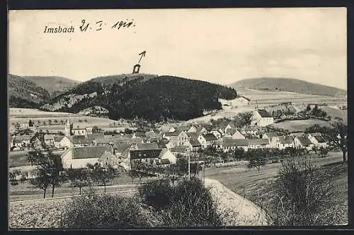 AK Imsbach, Teilansicht aus der Vogelschau