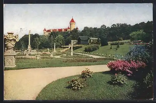 AK Konopiste, zamek, Anlagen am Schloss