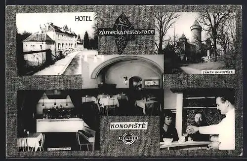 AK Konopiste, Zámek, Hotel, Zámecká restaurace, Czechoslovakia