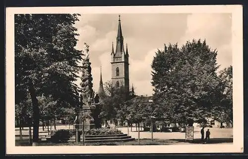 AK Tschaslau, Denkmal und Turm