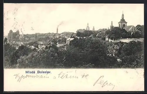 AK Mladá Boleslav, Panorama der Ortschaft