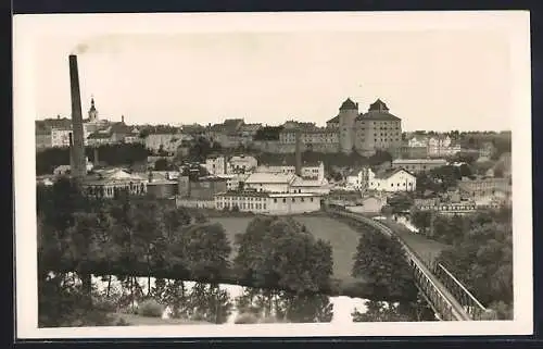 AK Mlada Boleslav, Teilansicht aus der Vogelschau