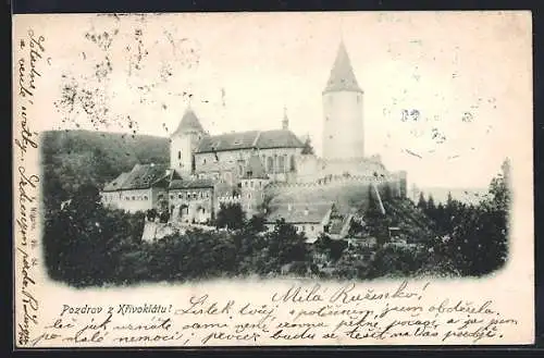 AK Krivoklat, Blick auf die Festung