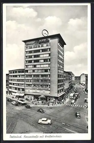 AK Dortmund, Hansastrasse mit Westfalenhaus