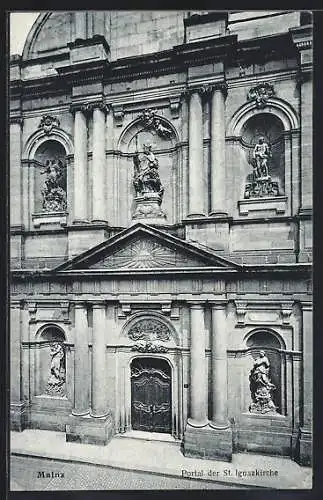 AK Mainz, Portal der St. Ignazkirche