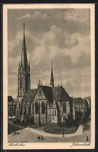 AK Saarbrücken, Blick auf die Johanniskirche