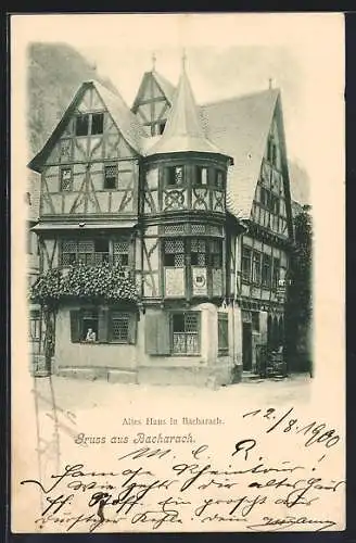 AK Bacharach, Altes Haus in Bacharach