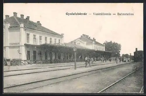 AK Gyulafehérvár, Gleispartie am Bahnhof