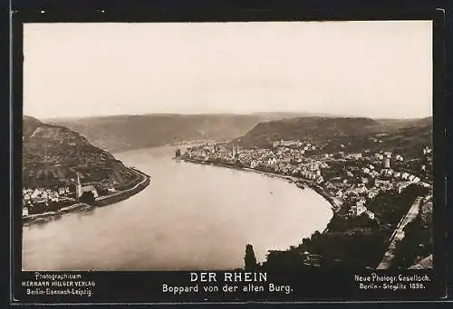 Foto-AK NPG Nr. 593: Boppard /Rhein, Totalansicht von der alten Burg