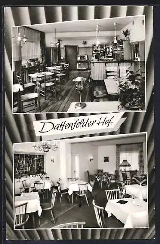 AK Dattenfeld, Hotel-Restaurant Dattenfelder Hof v. G. Wein, Innenansichten