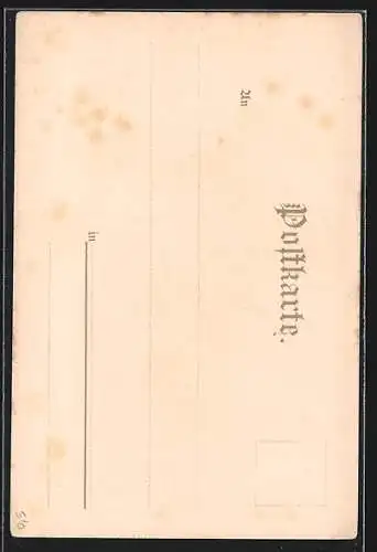 Lithographie Magdeburg, Ortspartie mit Dom