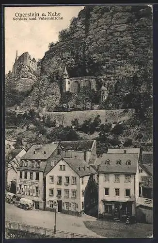 AK Oberstein a. Nahe, Schloss und Felsenkirche