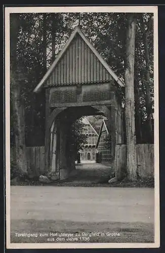 AK Grothe, Toreingang zum Hof Meyer zu Bergfeld