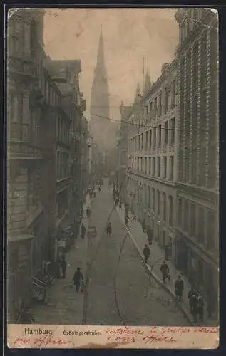 AK Hamburg, Blick in die Gröningerstrasse