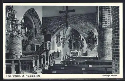 AK Eckernförde, St. Nicolaikirche, Innenansicht