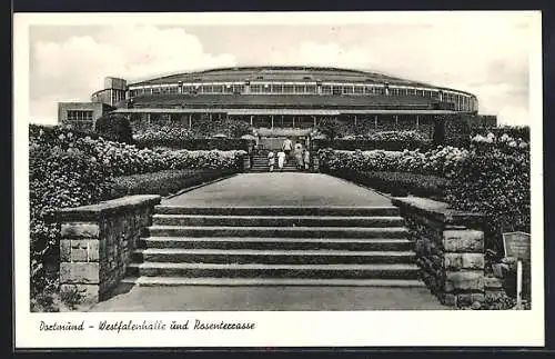 AK Dortmund, Westfalenhalle und Rosenterrasse