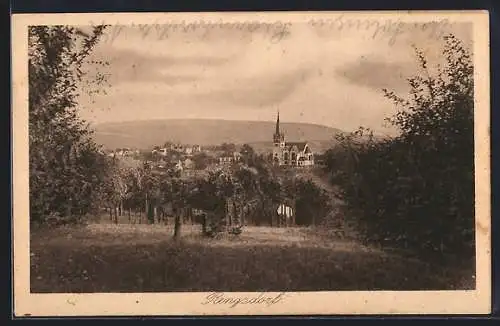 AK Rengsdorf, Panorama mit Kirche