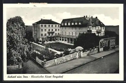 AK Rengsdorf, Strassenpartie am Kurhotel zum Stern