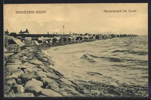 AK Büsum, Herrenstrand bei Sturm