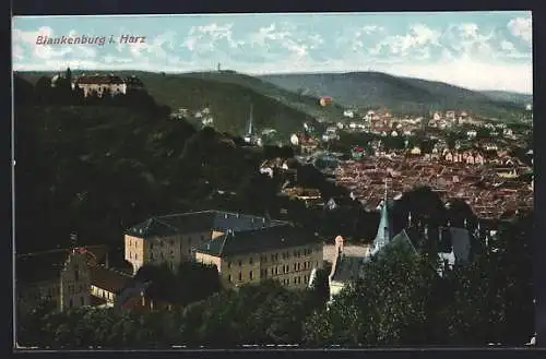 AK Blankenburg i. Harz, Teilansicht mit Kloster