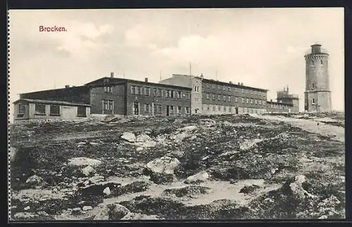 AK Brocken, Brockenhotel mit Aussichtsturm