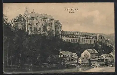 AK Weilburg, Teilansicht mit Schloss
