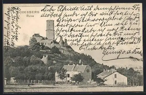 AK Godesberg, Ortspartie mit Ruine