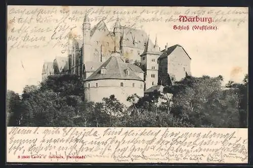 AK Marburg, Schloss, Westseite