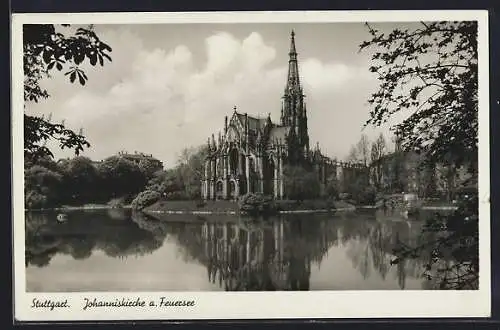 AK Stuttgart, Johanniskirche a. Feuersee