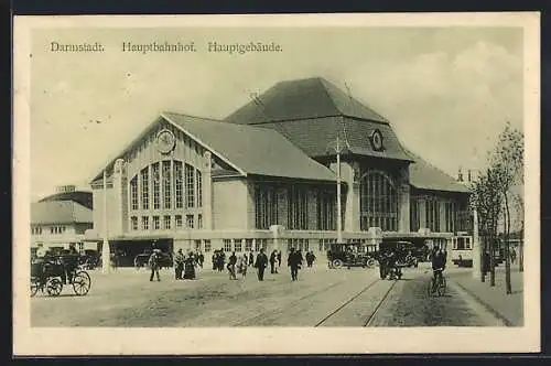 AK Darmstadt, Hauptbahnhof, Hauptgebäude