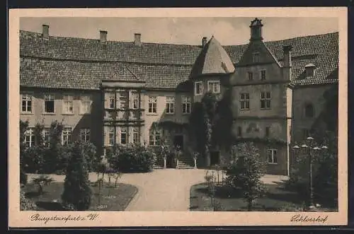 AK Burgsteinfurt i. W., Blick in den Schlosshof