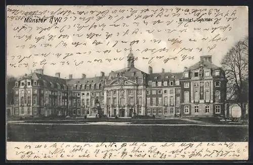 AK Münster i. W., Park und Königliches Schloss