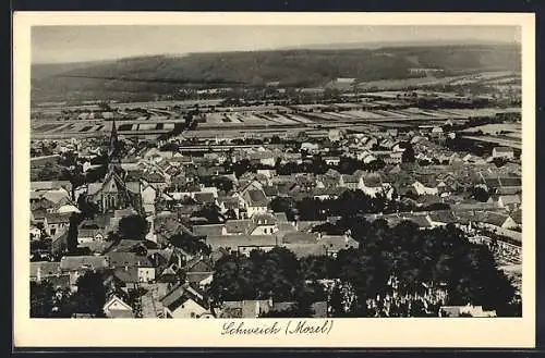 AK Schweich /Mosel, Teilansicht aus der Vogelschau