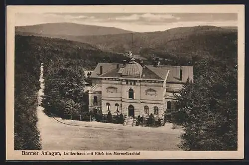 AK Barmen, Luftkurhaus mit Blick ins Murmelbachtal