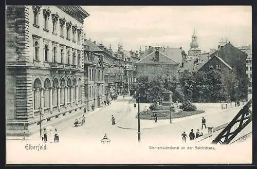 AK Elberfeld, Bismarckdenkmal an der Reichsbank