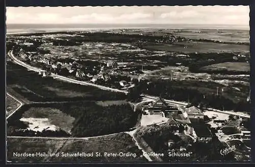 AK St. Peter-Ording, Fliegeraufnahme der Ortschaft