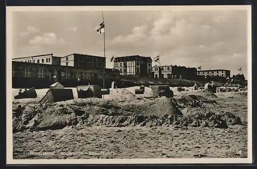 AK Wangerooge, Strandhotels, vom Strand gesehen