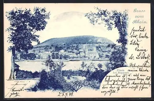 AK Filsen bei Boppard, Blick auf den Rhein